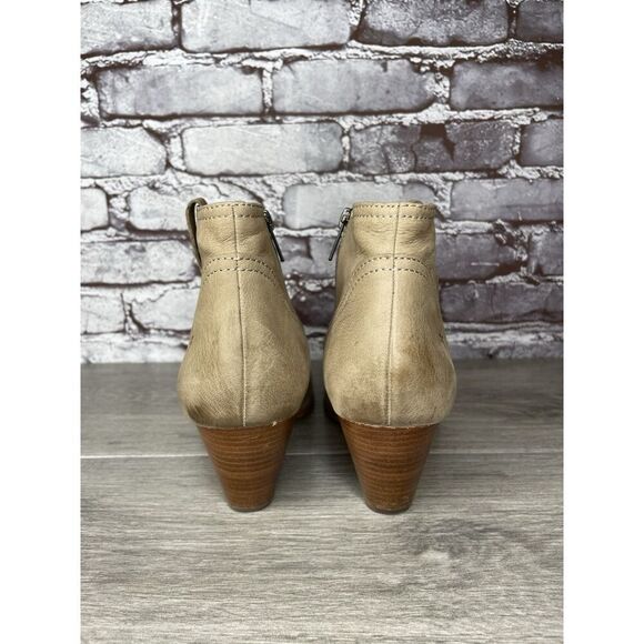 Frye Ash Taupe Leather Pointed Toe Western Heel Booties Women’s Sz 10M US/41EU - Picture 4 of 16